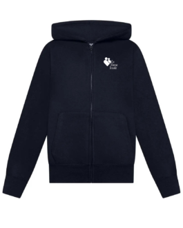 Felpa zip e cappuccio blu